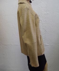 BRAND NEW BEIGE LAMB SHEEPSKIN SHEARLING FUR JACKET COAT WOMEN WOMAN SIZE 8-10 MEDIUM