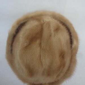 MINT CANADIAN PASTEL MINK FUR CAP HAT WOMEN WOMAN SIZE 21"