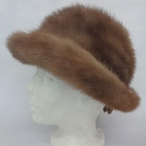 EXCELLENT CANADIAN LUTETIA MINK FUR CAP HAT WOMEN WOMAN SIZE ALL