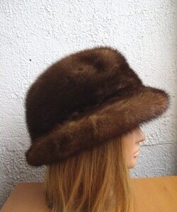 REFURBISHED NEW CANADIAN DEMI BUFF MINK FUR HAT WOMEN WOMAN SIZE ALL