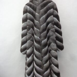 BRAND NEW RANCH CHINCHILLA FUR LONG COAT WOMEN WOMAN SIZE ALL W/HOOD