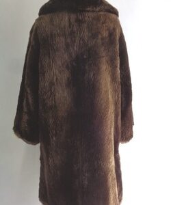 MINT BROWN SHEARED BEAVER FUR COAT JACKET WOMEN WOMAN SZ 6 SMALL NEW LINING!