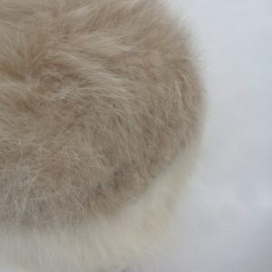 MINT BEIGE & WHITE FOX FUR HAT CAP WOMEN WOMAN SIZE ALL