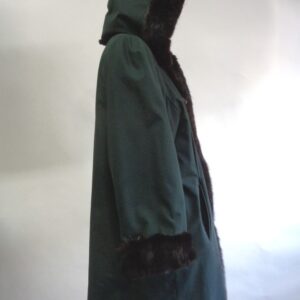 MINT DARK GRAY SHEARED MUSKRAT FUR REVERSIBLE COAT JACKET WOMEN WOMAN SIZE 6