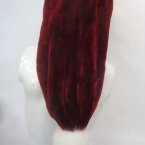 BRAND NEW RED SHEARED BEAVER & FOX FUR SANTA LONG HAT MEN MAN WOMAN WOMEN SIZE ALL