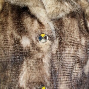 EXCELLENT OPOSSUM FUR COAT JACKET WOMEN WOMAN SIZE 2 PETITE