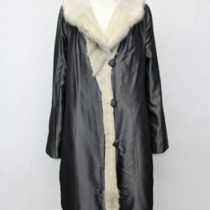 EXCELLENT SHEARED LAVENDER MINK FUR REVERSIBLE COAT WOMEN WOMAN SIZE 6 SMALL