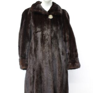 EXCELLENT CANADIAN DARK RANCH MINK FUR COAT JACKET WOMEN WOMAN SIZE 6 SMALL