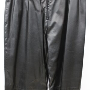 SHOWROOM NEW BLACK GENUINE LEATHER PANTS WOMEN WOMAN SIZE 16 LARGE