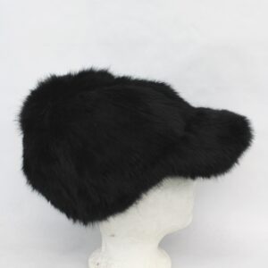EXCELLENT BLACK RABBIT FUR HAT CAP WOMEN WOMAN SIZE ALL