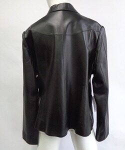 SHOWROOM NEW BLACK LAMB LEATHER JACKET WOMEN WOMAN SIZE 8 MEDIUM
