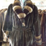BRAND NEW DARK RANCH  & PASTEL MINK FUR JACKET COAT FOR WOMEN