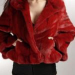 BRAND NEW RED MINK FUR JACKET COAT WOMEN