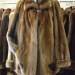 BRAND NEW DEMI BUFF MINK FUR JACKET W/ DARK RANCH INSERTS