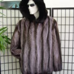 ^NEW RACCOON & FOX FUR HOODY JACKET MEN