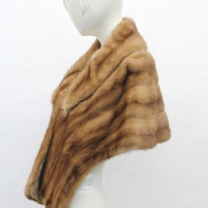 EXCELLENT CANADIAN PASTEL MINK FUR STOLE WRAP WOMEN WOMAN 16"X 54" NEW LINING!