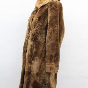 MINT BROWN SHEARED ARCTIC BEAVER & MINK FUR COAT JACKET WOMEN WOMAN SIZE 6 SMALL