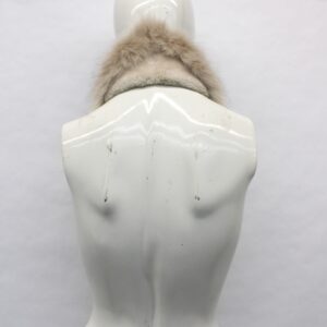 BRAND NEW IVORY/BEIGE SHEARED BEAVER & FOX FUR SCARF WRAP WOMEN WOMAN 4"X50"