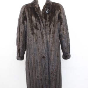 EXCELLENT CANADIAN DARK RANCH FEMALE MINK FUR COAT WOMEN WOMAN SIZE 4-6 SMALL