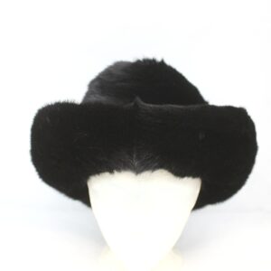 REFURBISHED NEW BLACK MINK FUR HAT WITH BRIM MEN MAN WOMEN WOMAN SIZE ALL