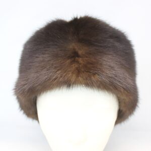 REFURBISHED NEW DARK RANCH MINK FUR HEADBAND HAT WOMEN WOMAN SIZE ALL