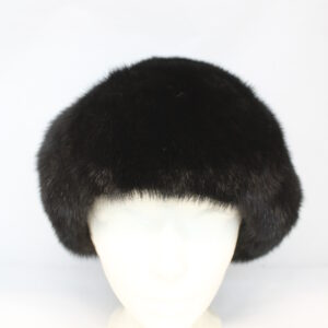 REFURBISHED NEW BLACK MINK FUR HAT WOMEN WOMAN SIZE ALL AMBASSADOR STYLE