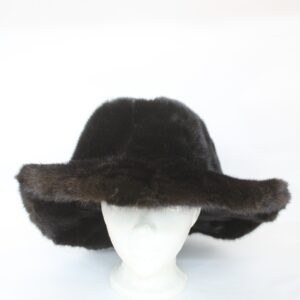 REFURBISHED NEW DARK RANCH MINK FUR SOMBRERO STYLE HAT CAP MEN MAN SIZE ALL