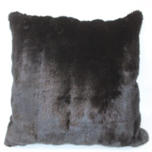 REMODELED NEW BLACK MINK FUR CUSHION HOME DECORATION 19"X 19"