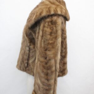 EXCELLENT CANADIAN PASTEL MINK FUR JACKET COAT WOMEN WOMAN SIZE 4-6 SMALL