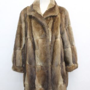 SCRAP ITEM: MUSKRAT FUR COAT SIZE N/A
