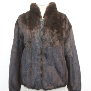 REFURBISHED NEW DARK RANCH MINK FUR JACKET COAT WOMEN WOMAN SIZE 4 SMALL