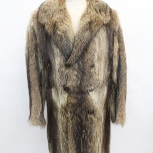 EXCELLENT RACCOON FUR COAT JACKET MEN MAN SIZE 36-38 XSMALL-SMALL