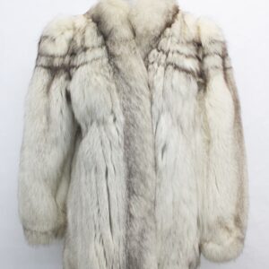 EXCELLENT NORWEGIAN BLUE FOX FUR JACKET COAT WOMEN WOMAN SIZE 4-6 SMALL