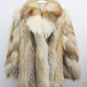 MINT FOX FUR JACKET COAT WOMEN WOMAN SIZE 4 SMALL