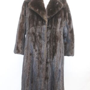 EXCELLENT CANADIAN DARK RANCH MINK FUR COAT JACKET WOMEN WOMAN SIZE 4 SMALL