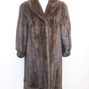 EXCELLENT CANADIAN DARK RANCH MINK FUR COAT JACKET WOMEN WOMAN SIZE 4-6 SMALL