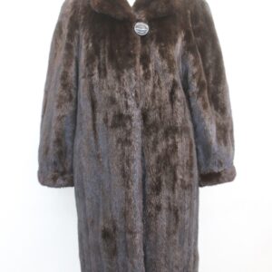 EXCELLENT CANADIAN DARK RANCH FEMALE MINK FUR COAT JACKET WOMEN WOMAN SIZE 6-8