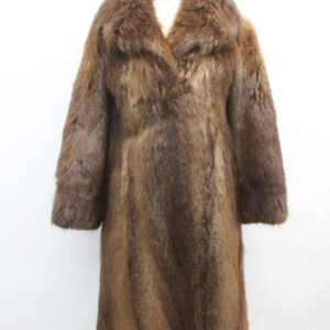 SCRAP ITEM: BROWN BEAVER FUR COAT JACKET WOMEN WOMAN SIZE N/A