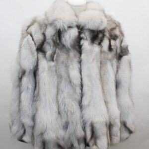 BRAND NEW NORWEGIAN BLUE FOX FUR BOMBER JACKET COAT MEN MAN SIZE 42-44 LARGE-XL