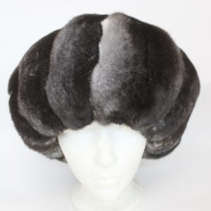 BRAND NEW RANCHED CHINCHILLA FUR HAT CAP WOMEN WOMAN SIZE ALL