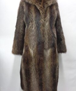 MINT NATURAL RACCOON RACOON FUR COAT JACKET WOMEN WOMAN SIZE 4 PETITE