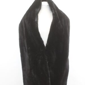 BRAND NEW BLACK SINGLE SIDED FUR SHEARED BEAVER SCARF WRAP SIZE 76" X 12"