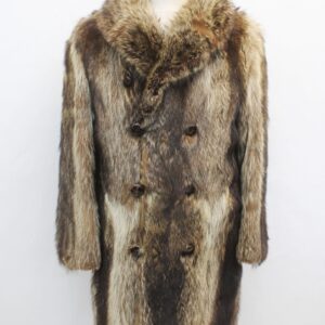 MINT NATURAL RACCOON RACOON FUR COAT JACKET MEN MAN SIZE 38 SMALL