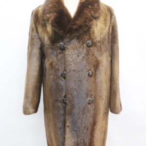 EXCELLENT NATURAL ARCTIC BEAVER FUR COAT JACKET MEN MAN SIZE 38 SMALL