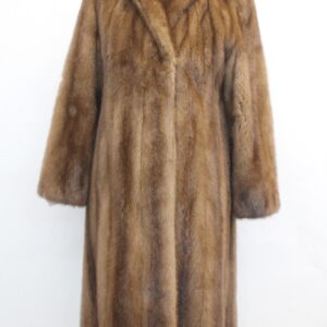 EXCELLENT DEMI BUFF MEDIUM BROWN MINK FUR COAT JACKET WOMEN WOMAN SIZE 4 PETITE