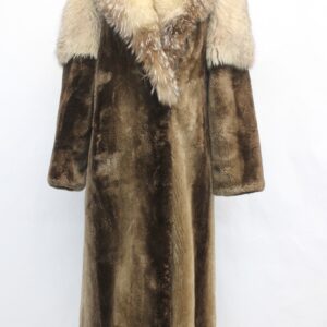 EXCELLENT SHEARED BEAVER CRYSTAL FOX FUR COAT JACKET WOMEN WOMAN SIZE 4-6 SMALL