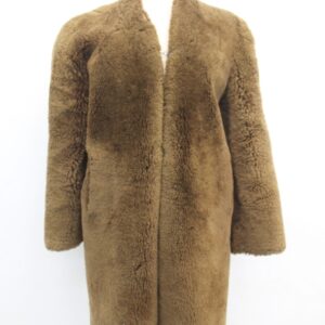 SCRAP ITEM: BROWN BON MOUTON FUR COAT JACKET WOMEN WOMAN SIZE N/A