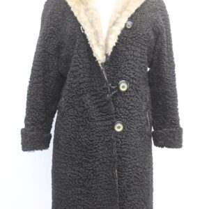 SCRAP ITEM: BLACK LAMB & MINK FUR COAT JACKET WOMEN WOMAN SIZE N/A