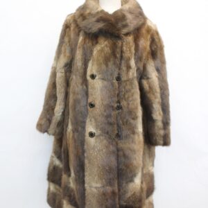 SCRAP ITEM: NATURAL MUSKRAT FUR COAT JACKET WOMEN WOMAN SIZE N/A