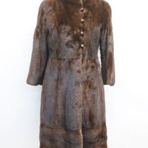 SCRAP ITEM: DARK RANCH BROWN MINK FUR COAT JACKET WOMEN WOMAN SIZE N/A